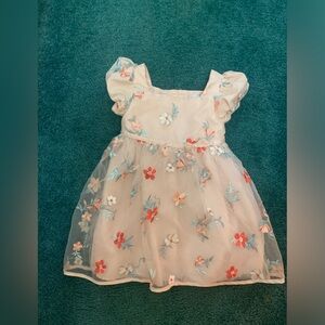 Embroidered organza dress